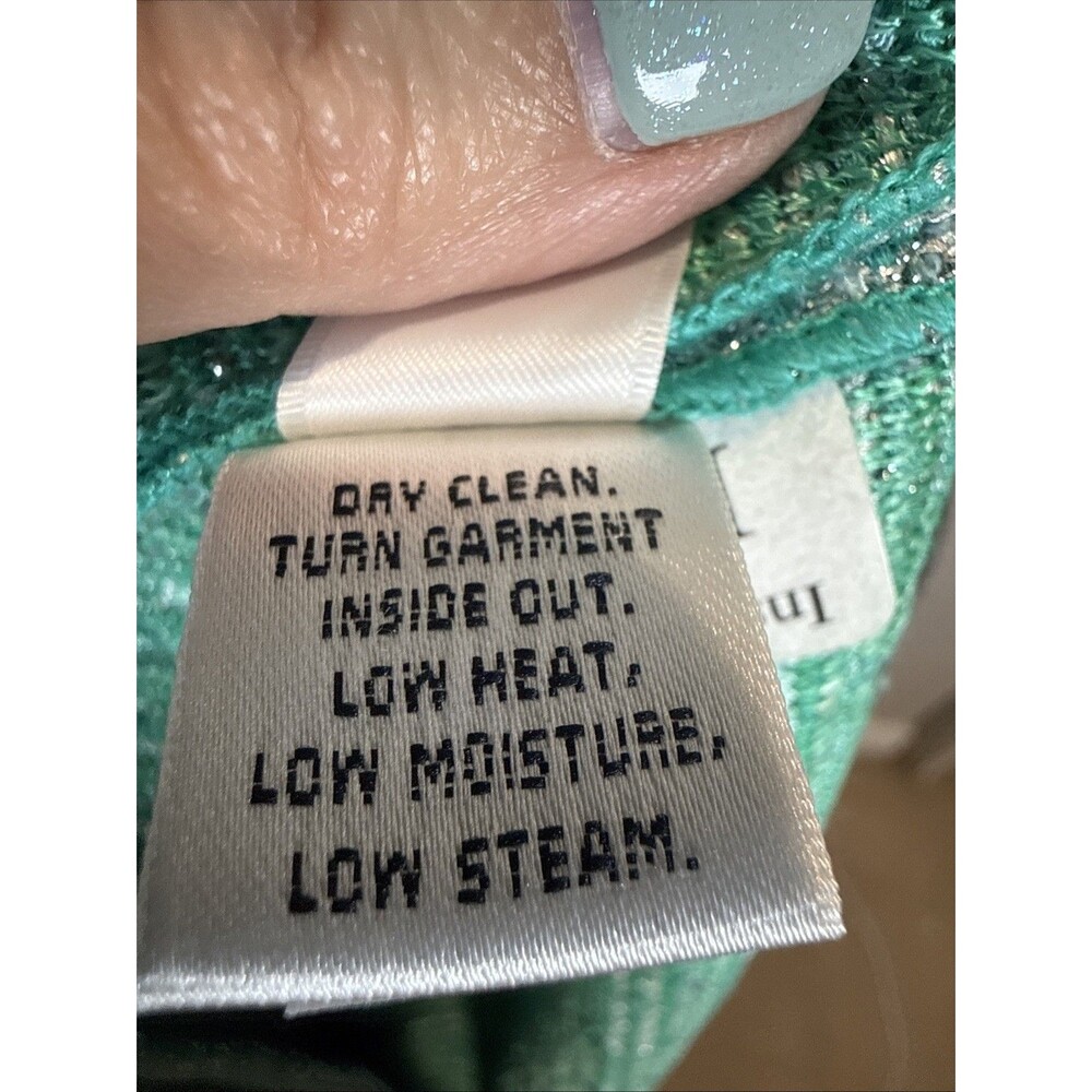 St. John Suit Set Green Tweed Blazer Sz 12 and Skirt Sz 10 Quiet Luxury Dog Show - Picture 11 of 16